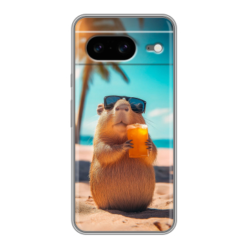 Силиконовый чехол на Google Pixel 8 с принтом Капибара Силиконовый чехол на Google Pixel 8 с принтом Капибара