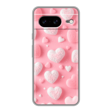 Силиконовый чехол на Google Pixel 8 с принтом Сердечки Силиконовый чехол на Google Pixel 8 с принтом Сердечки