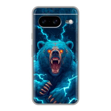 Силиконовый чехол на Google Pixel 8 с принтом Медведь