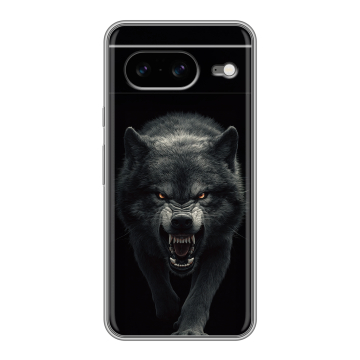 Силиконовый чехол на Google Pixel 8 с принтом Волк