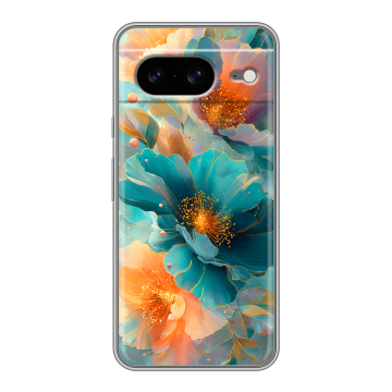 Силиконовый чехол на Google Pixel 8 с принтом Цветы