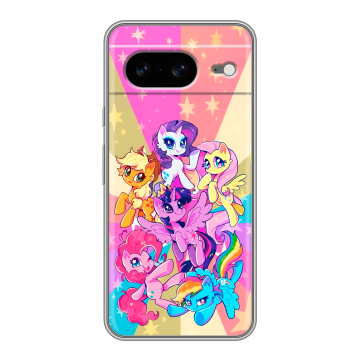 Силиконовый чехол на Google Pixel 8 с принтом My little pony Дружба чудо Силиконовый чехол на Google Pixel 8 с принтом My little pony Дружба чудо