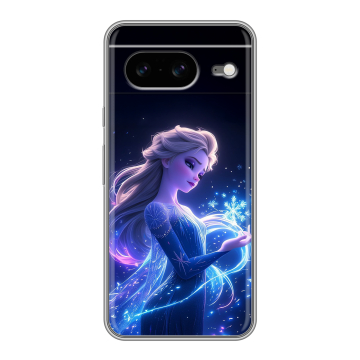Силиконовый чехол на Google Pixel 8 с принтом Холодное сердце Frozen