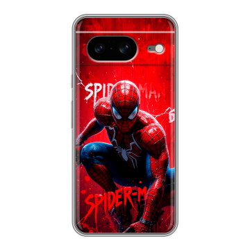Силиконовый чехол на Google Pixel 8 с принтом Spiderman Человек паук Силиконовый чехол на Google Pixel 8 с принтом Spiderman Человек паук