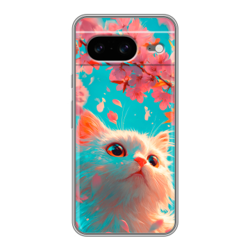 Силиконовый чехол на Google Pixel 8 с принтом Красивый кот