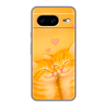 Силиконовый чехол на Google Pixel 8 с принтом Милые котята
