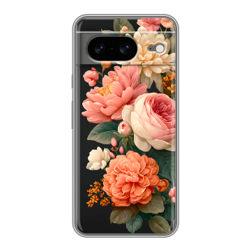 Силиконовый чехол на Google Pixel 8 с принтом цветы