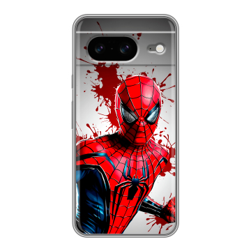 Силиконовый чехол на Google Pixel 8 с принтом Spiderman Человек паук