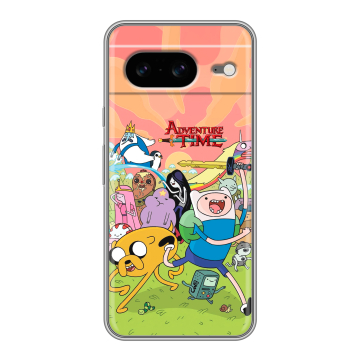 Силиконовый чехол на Google Pixel 8 с принтом Adventure time Время приключений