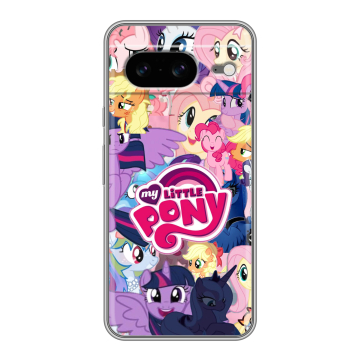 Силиконовый чехол на Google Pixel 8 с принтом My little pony Дружба чудо