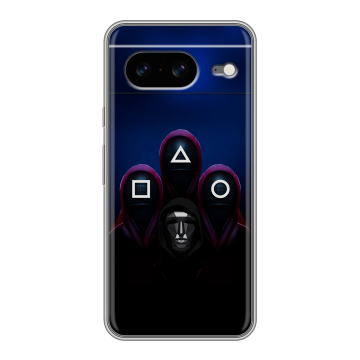 Силиконовый чехол на Google Pixel 8 с принтом Игра Кальмара