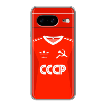 Силиконовый чехол на Google Pixel 8 с принтом Флаг Герб СССР