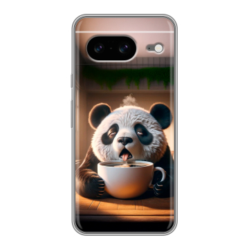 Силиконовый чехол на Google Pixel 8 с принтом смешная панда