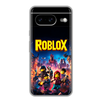 Силиконовый чехол на Google Pixel 8 с принтом Roblox Роблокс