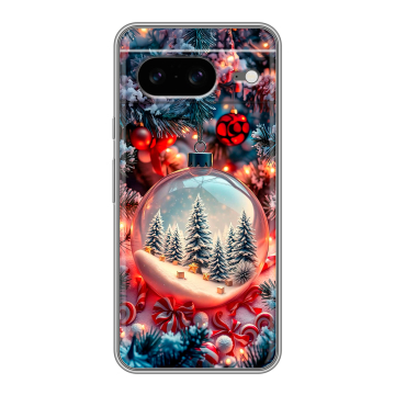 Силиконовый чехол на Google Pixel 8 с принтом Новый год