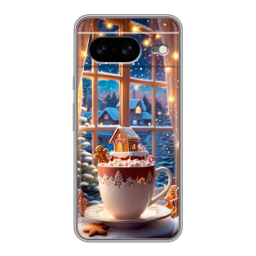 Силиконовый чехол на Google Pixel 8 с принтом Новый год