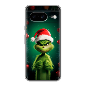 Силиконовый чехол на Google Pixel 8 с принтом Гринч Новый год Рождество