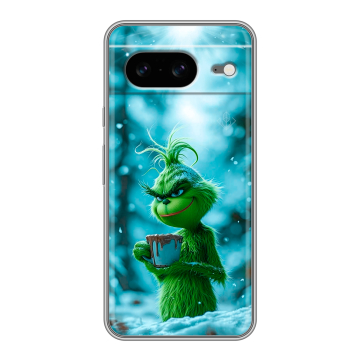 Силиконовый чехол на Google Pixel 8 с принтом Новый год гринч