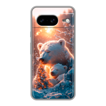 Силиконовый чехол на Google Pixel 8 с принтом Новый год Силиконовый чехол на Google Pixel 8 с принтом Новый год