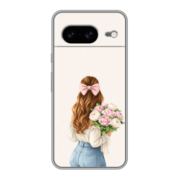 Силиконовый чехол на Google Pixel 8 с принтом женский