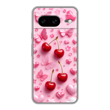 Силиконовый чехол на Google Pixel 8 с принтом для девочек