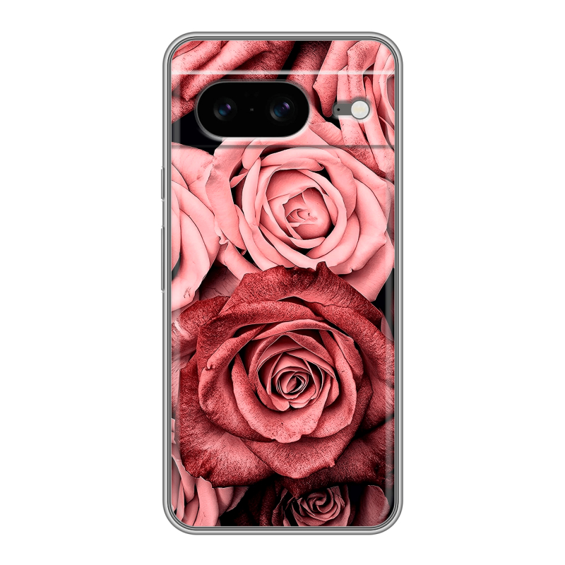Силиконовый чехол на Google Pixel 8 с принтом Цветы розы Силиконовый чехол на Google Pixel 8 с принтом Цветы розы