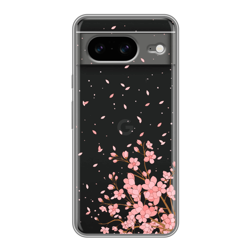 Силиконовый чехол на Google Pixel 8 с принтом Ветка сакуры Силиконовый чехол на Google Pixel 8 с принтом Ветка сакуры