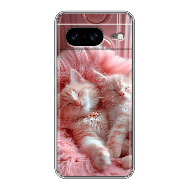Силиконовый чехол на Google Pixel 8 с принтом котята котики Силиконовый чехол на Google Pixel 8 с принтом котята котики