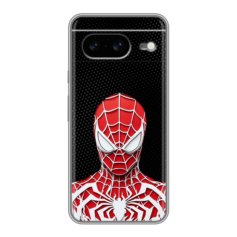 Силиконовый чехол на Google Pixel 8 с принтом человек паук spiderman Силиконовый чехол на Google Pixel 8 с принтом человек паук spiderman