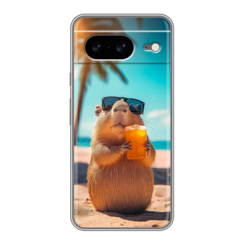 Силиконовый чехол на Google Pixel 8 с принтом Капибара Силиконовый чехол на Google Pixel 8 с принтом Капибара
