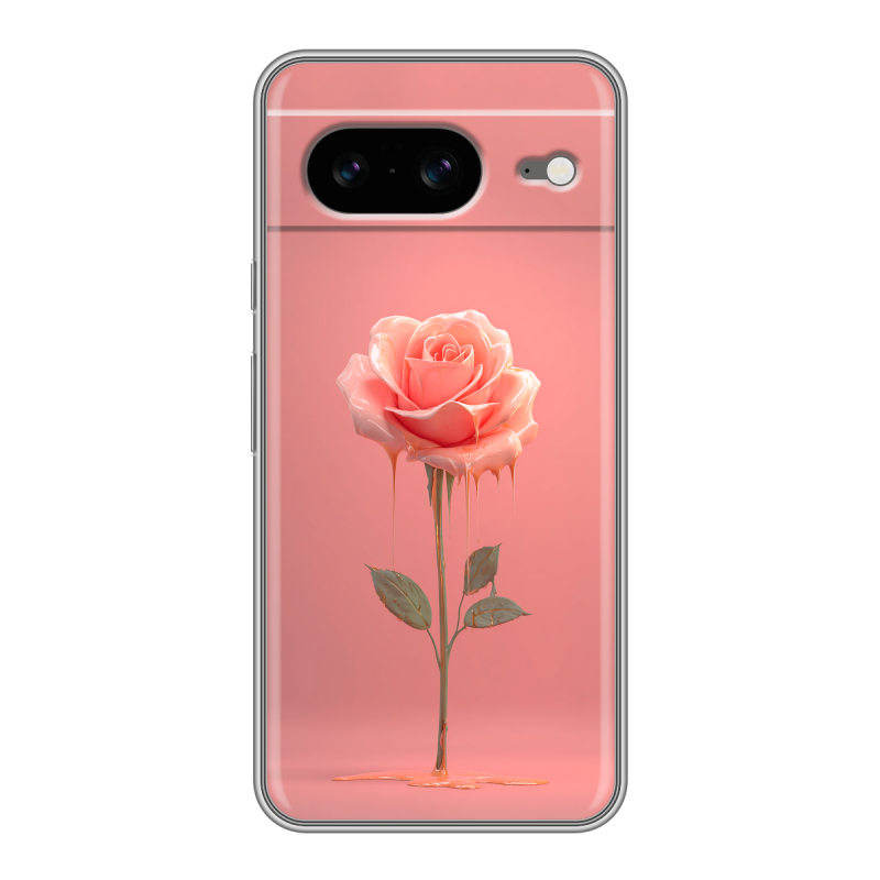 Силиконовый чехол на Google Pixel 8 с принтом Розовая роза Силиконовый чехол на Google Pixel 8 с принтом Розовая роза