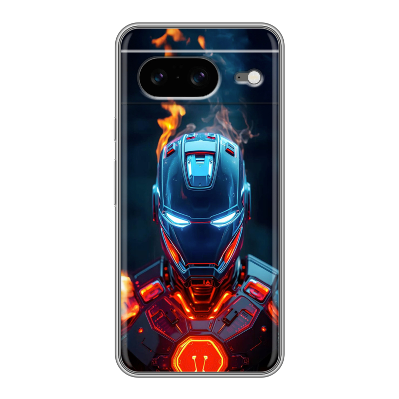 Силиконовый чехол на Google Pixel 8 с принтом IronMan Железный человек Силиконовый чехол на Google Pixel 8 с принтом IronMan Железный человек