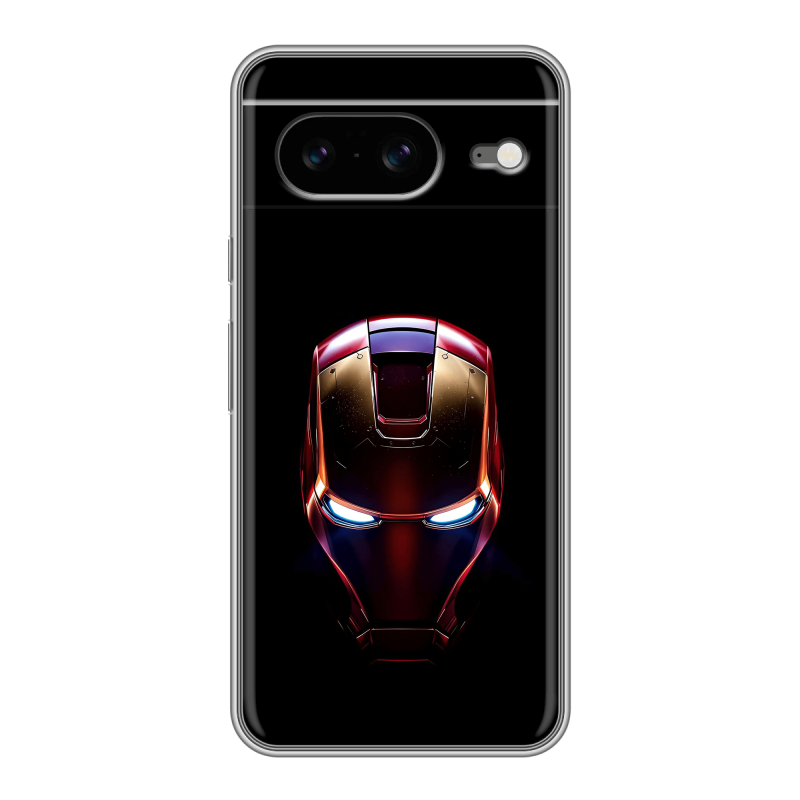 Силиконовый чехол на Google Pixel 8 с принтом IronMan Железный человек Силиконовый чехол на Google Pixel 8 с принтом IronMan Железный человек