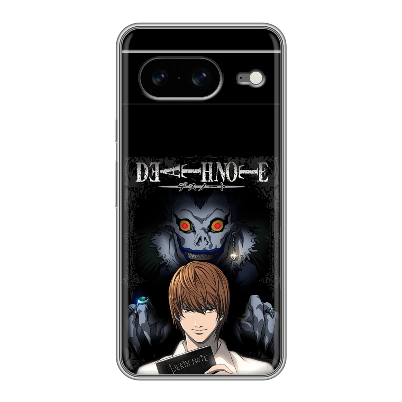 Силиконовый чехол на Google Pixel 8 с принтом Death note Тетрадь смерти Силиконовый чехол на Google Pixel 8 с принтом Death note Тетрадь смерти