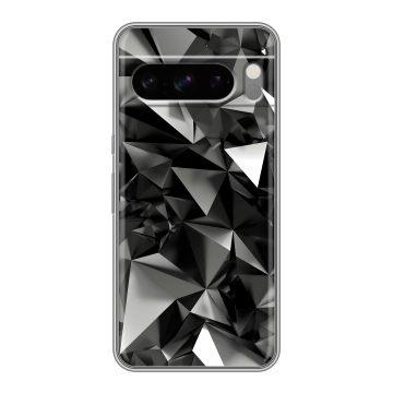 Силиконовый чехол на Google Pixel 8 Pro с принтом Черные кристаллы