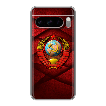 Силиконовый чехол на Google Pixel 8 Pro с принтом Герб СССР