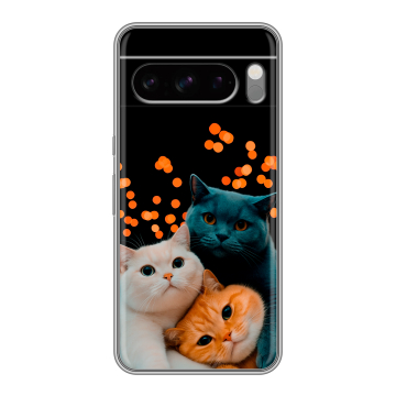 Силиконовый чехол на Google Pixel 8 Pro с принтом Кошки
