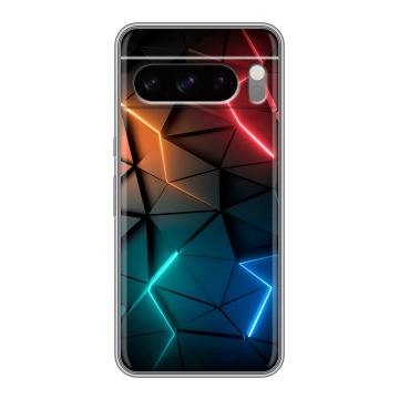 Силиконовый чехол на Google Pixel 8 Pro с принтом Абстракция неон