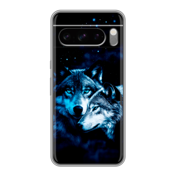 Силиконовый чехол на Google Pixel 8 Pro с принтом Волки