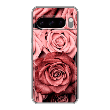 Силиконовый чехол на Google Pixel 8 Pro с принтом Цветы розы