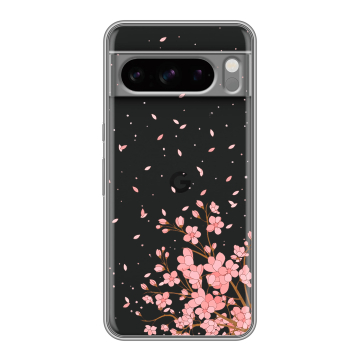 Силиконовый чехол на Google Pixel 8 Pro с принтом Ветка сакуры