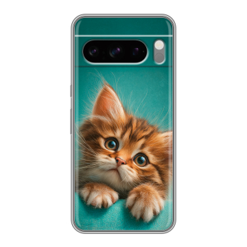 Силиконовый чехол на Google Pixel 8 Pro с принтом котенок