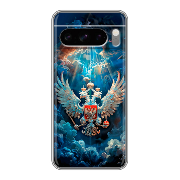 Силиконовый чехол на Google Pixel 8 Pro с принтом Герб флаг России