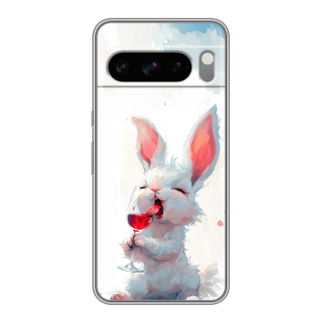 Силиконовый чехол на Google Pixel 8 Pro с принтом кролик зайчик