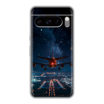 Силиконовый чехол на Google Pixel 8 Pro с принтом самолет