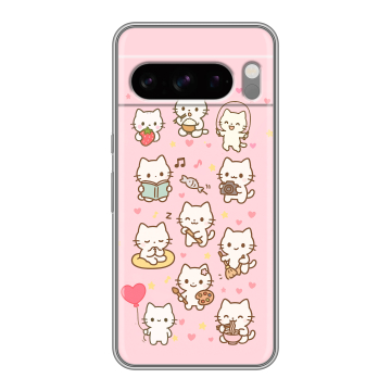 Силиконовый чехол на Google Pixel 8 Pro с принтом Hello Kitty Хелоу Кити