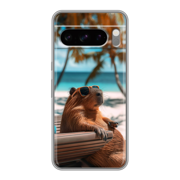 Силиконовый чехол на Google Pixel 8 Pro с принтом Капибара