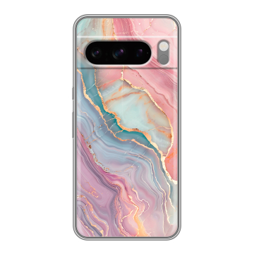 Силиконовый чехол на Google Pixel 8 Pro с принтом розовый мрамор