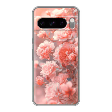 Силиконовый чехол на Google Pixel 8 Pro с принтом Розы цветы