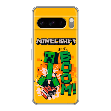 Силиконовый чехол на Google Pixel 8 Pro с принтом Майнкрафт Minecraft
